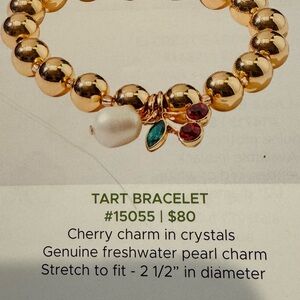Park Lane Gold Bracelet with Pearl and Gem Charms